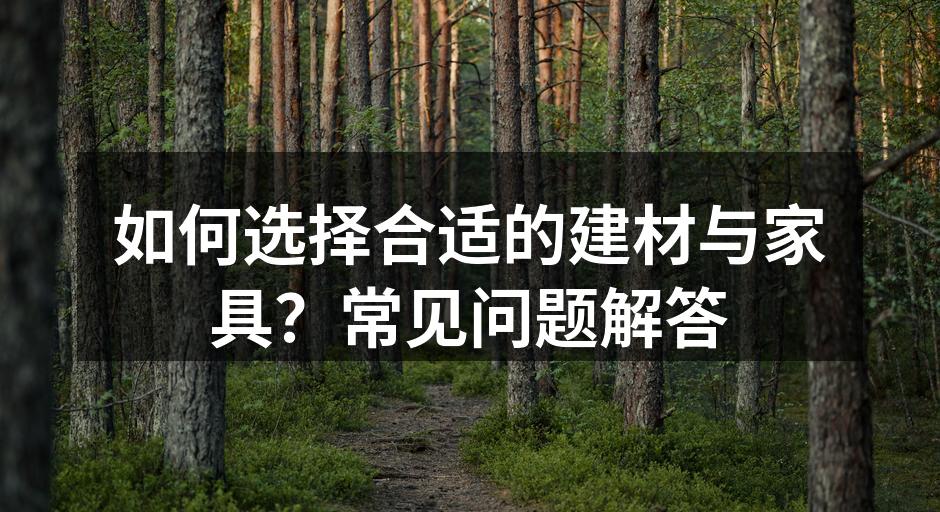 如何选择合适的建材与家具？常见问题解答